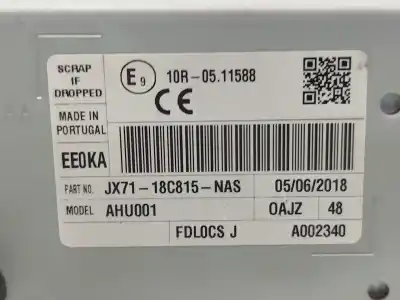 Автозапчасти б/у аудиосистема / радио cd за ford focus iv (hn) 1.5 ecoblue ссылки oem iam  a002340 jx7118c815nas
