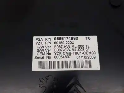 Peça sobressalente para automóvel em segunda mão quadrante por peugeot 5008 premium referências oem iam 6103x9 9810462680 9666174880