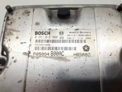 Автозапчасти б/у блок управления двигателем за chrysler voyager (rg) 2.8 crd lx ссылки oem iam p05094800ac  0281012999