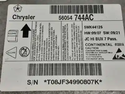 Peça sobressalente para automóvel em segunda mão kit airbag por dodge journey se referências oem iam   
