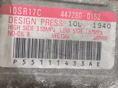 Second-hand car spare part air conditioning compressor for dodge journey se oem iam references 55111433ae  4472800152