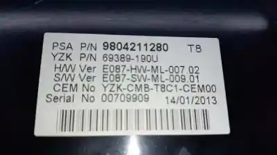 Peça sobressalente para automóvel em segunda mão quadrante por peugeot 3008 access referências oem iam 6103x9 69389190u 9804211280