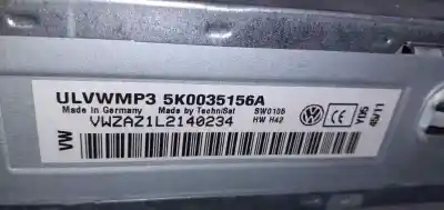 Second-hand car spare part audio system / radio cd for volkswagen caddy ka/kb (2c) kasten oem iam references 5k0035156a  