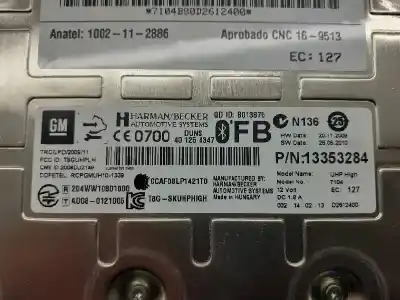 Peça sobressalente para automóvel em segunda mão módulo eletrônico por opel mokka business referências oem iam 13353284  