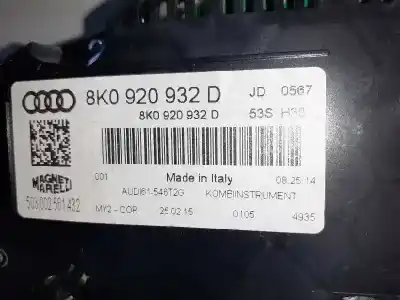 Автозапчастина б/у панель інструментів для audi a4 avant (8k5) (2008) básico посилання на oem iam 8k0920932d audi61546t2g 503002561432