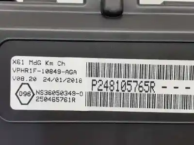 Peça sobressalente para automóvel em segunda mão quadrante por renault kangoo limited referências oem iam 248105765r ns360503490 250465761r