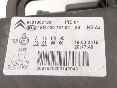 Pièce détachée automobile d'occasion feu droit pour citroen c3 picasso collection références oem iam 9681806180  1eg00976702