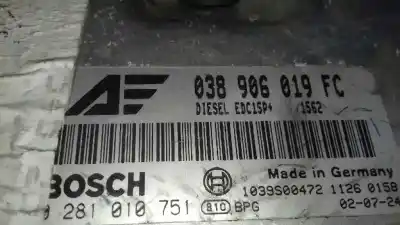 Second-hand car spare part ecu engine control for seat alhambra (7v9) stella oem iam references 038906019fc  0281010751