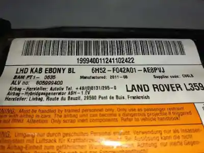 Peça sobressalente para automóvel em segunda mão kit airbag por land rover freelander (lr2) s td4 referências oem iam   