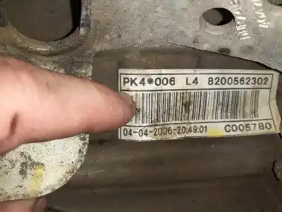 Автозапчасти б/у коробка передач за renault laguna ii (bg0/1_) 2.0 dci (bg1t) ссылки oem iam pk4006 c005780 8200562302