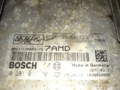 Second-hand car spare part ecu engine control for ford focus berlina (cap) * oem iam references 4m5112a650yd  