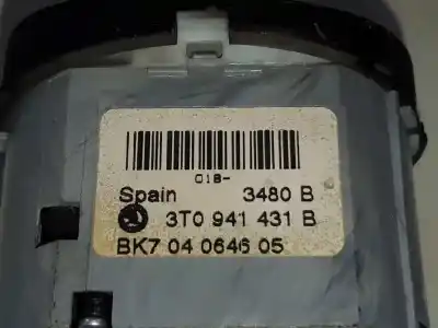 Second-hand car spare part headlights switch for skoda superb combi (3t5) elegance oem iam references 3t0941431b  bk704064605