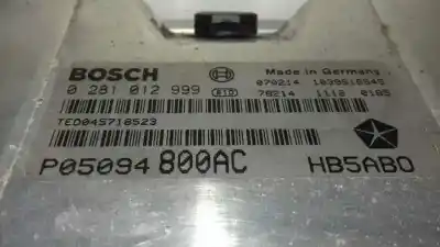 Second-hand car spare part ecu engine control for chrysler voyager (rg) 2.8 crd lx oem iam references p05094800ac 1039s16545 0281012999