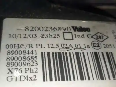 Автозапчасти б/у левая фара за renault kangoo (f/kc0) 1.5 dci diesel 82 cv / 60 kw ссылки oem iam 8200236590  