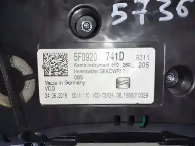 Автозапчастина б/у панель інструментів для seat leon st (5f8) fr посилання на oem iam 5f0920741d  a2c99197500