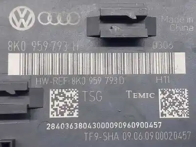 Автозапчасти б/у закрытый распределительный щит за audi q5 (8r) 2.0 tfsi (155kw) ссылки oem iam 8k0959793h  8k0959793d