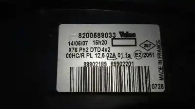 Автозапчасти б/у правая фара за renault kangoo (f/kc0) authentique ссылки oem iam 8200589033  