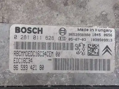 Second-hand car spare part ecu engine control for peugeot 206 cc cc oem iam references 9659342180  0281011628