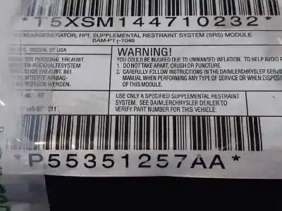 Peça sobressalente para automóvel em segunda mão kit airbag por dodge caliber 2.0 crd referências oem iam   