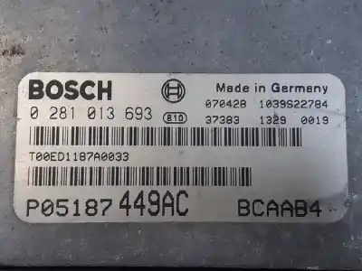 Second-hand car spare part ecu engine control for dodge caliber 2.0 crd oem iam references p05187449ac  0281013693