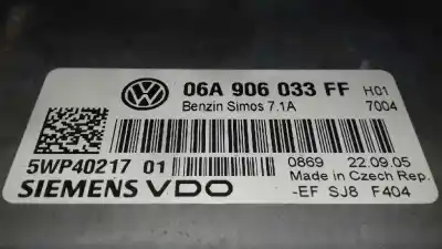 Second-hand car spare part ecu engine control for seat leon (1p1) reference oem iam references 06a906033ff  5wp40217