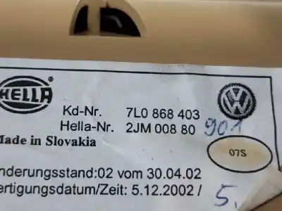 Автозапчастина б/у внутрішне світло для volkswagen touareg (7la, 7l6, 7l7) 3.2 v6 посилання на oem iam 7l0868403  