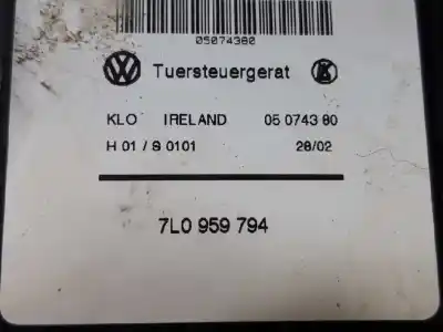 Автозапчастина б/у двигатель заднього правого скла для volkswagen touareg (7la, 7l6, 7l7) 3.2 v6 посилання на oem iam 7l0959794  