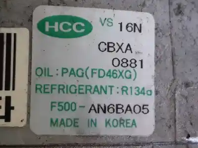 Second-hand car spare part air conditioning compressor for kia cee´d active oem iam references f500an6ba05 51-0553 