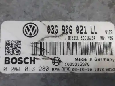 Автозапчасти б/у блок управления двигателем за seat leon (1p1) 2.0 tdi 16v ссылки oem iam 03g906021ll  0281013280