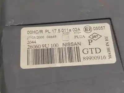 Second-hand car spare part left headlight for nissan note (e11e) 1.6 16v cat oem iam references  899009116 260609u100