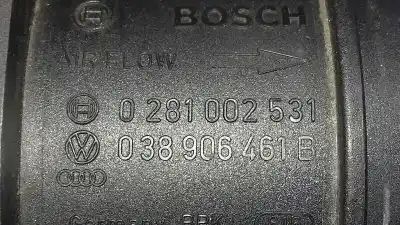 Автозапчастина б/у витратомір повітря для seat leon (1p1) 1.9 tdi посилання на oem iam 038906461b  0281002531