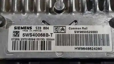 Second-hand car spare part ecu engine control for citroen c3 1.4 hdi exclusive oem iam references 9648624280 9650529880 5ws40068b