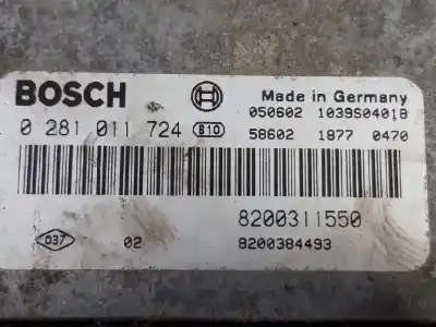 Second-hand car spare part ecu engine control for renault espace iv (jk0) grand espace expression oem iam references 8200311550 8200384493 0281011724