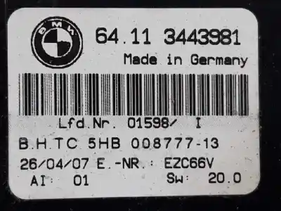 Peça sobressalente para automóvel em segunda mão comando de sofagem (chauffage / ar condicionado) por bmw x3 (e83) 2.5si referências oem iam 64113443981  5hb00877713