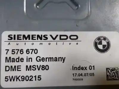 Second-hand car spare part ecu engine control for bmw x3 (e83) 2.5si oem iam references 75766780 7576646 5wk90215