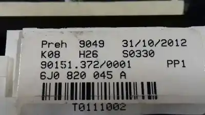 Автозапчасти б/у отопление / кондиционирование воздуха за seat ibiza sc (6j1) reference ссылки oem iam 6j0820045a  t0111002