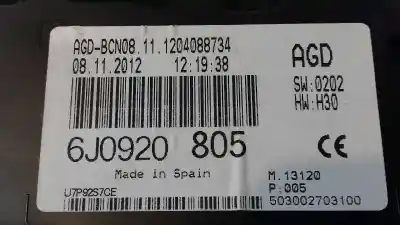 Second-hand car spare part dashboard for seat ibiza sc (6j1) reference oem iam references 6j0920805  111204088734