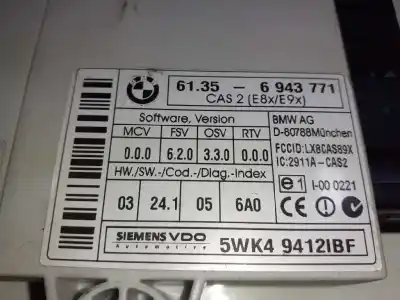 Second-hand car spare part electronic module for bmw serie 3 berlina (e90) 320d oem iam references 61356943771  5wk494121bf