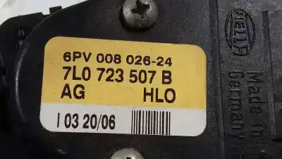Автозапчастина б/у педальний потенціометр для volkswagen touareg (7la, 7l6, 7l7) 3.0 v6 tdi посилання на oem iam 7l0723507b  