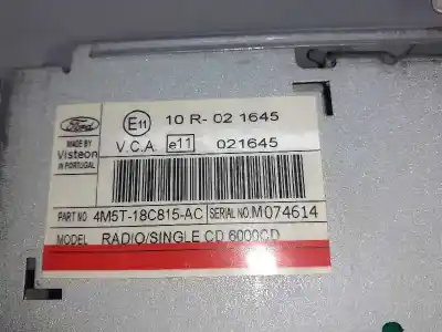 Tweedehands auto-onderdeel audiosysteem / radio-cd voor ford focus c-max (cap) trend (d) oem iam-referenties 4m5t18c815ac  