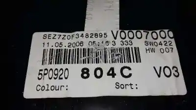 Peça sobressalente para automóvel em segunda mão quadrante por seat altea (5p1) 1.9 tdi referências oem iam 5p0920804c  110080279010