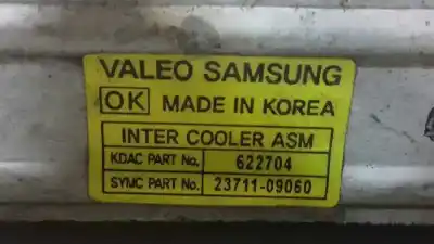 Second-hand car spare part intercooler for ssangyong actyon i 200 xdi 4wd oem iam references 2371109060  622704