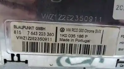 Peça sobressalente para automóvel em segunda mão sistema de áudio / rádio cd por volkswagen jetta (1k2) advance referências oem iam 1k00035186p  