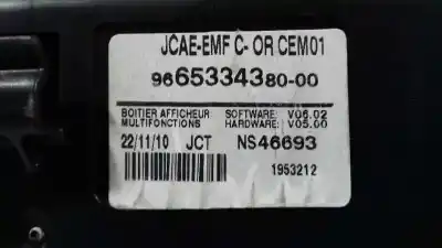 Second-hand car spare part multifunction display for citroen c4 lim. sport oem iam references 9665334380  