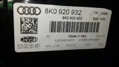 Автозапчасти б/у приборная доска за audi a4 b8 avant (8k5) 2.0 tdi ссылки oem iam 8k0920932  503002561431