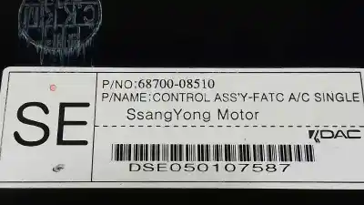 Автозапчасти б/у климат-контроль за ssangyong rexton 2.7 turbodiesel cat ссылки oem iam 6870008510  