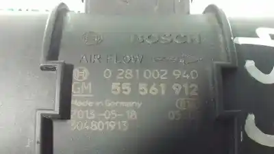 Автозапчастина б/у витратомір повітря для opel astra j lim. excellence посилання на oem iam 55561912  0281002940