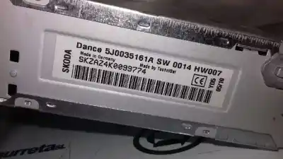 Second-hand car spare part audio system / radio cd for skoda fabia combi (5j5) style oem iam references 5j0035161a  