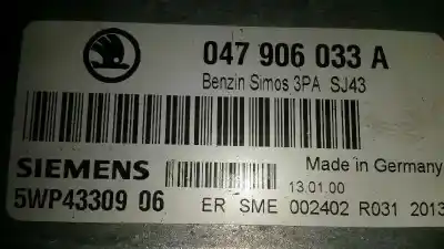Second-hand car spare part ecu engine control for skoda fabia (6y2/6y3) fresh oem iam references 047906033a  5wp4330906