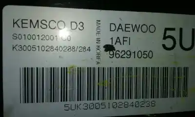 Peça sobressalente para automóvel em segunda mão centralina de motor uce por daewoo matiz 0.8 cat referências oem iam 96291050  s010012001